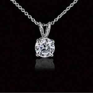 Certified 2ct. tw. Moissanite Diamond Pendant with Free Chain